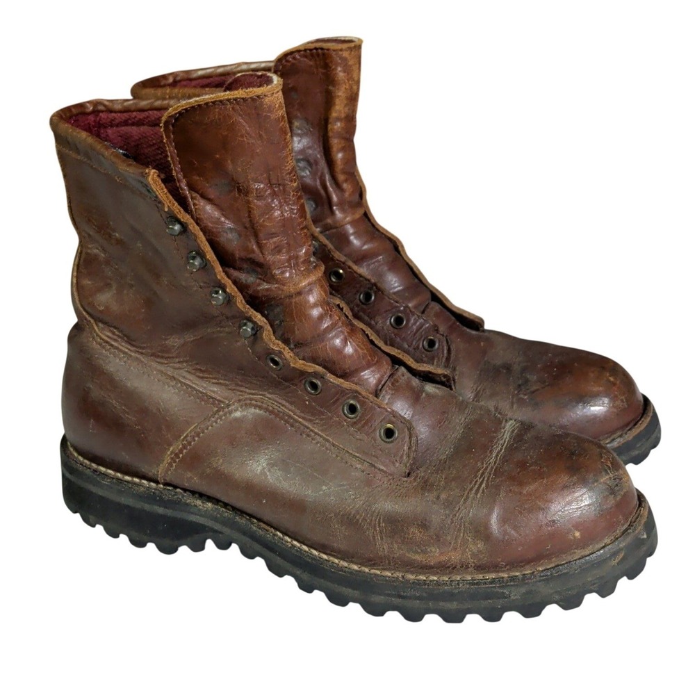 Vintage Danner Boots Mens Size 13D Hiking Brown Waterproof Leather Utility Gorp